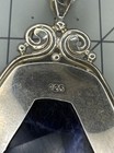 Big NOS Sterling Silver Natural Faceted Sodilite Handcrafted Pendant — photo 10