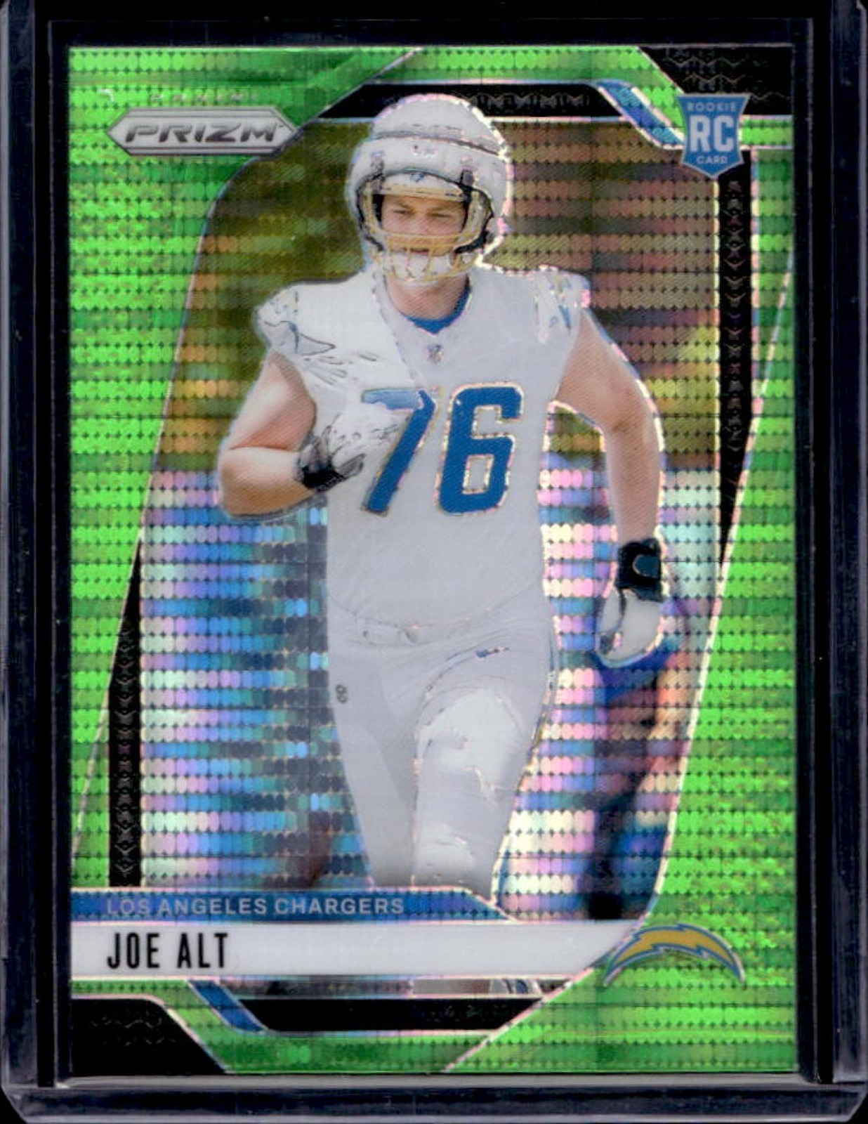 2024 Prizm Joe Alt RC Neon Green Pulsar Rookie #353 Chargers