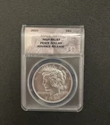 2021 $1 Silver High Relief Peace Dollar ANACS MS70  Advance Release