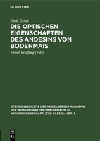 Die Optischen Eigenschaften Des Andesins Von Bodenmais Emil Ernst