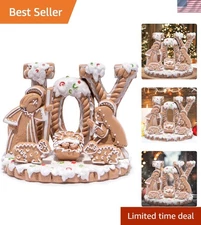 Gingerbread Nativity Scene Christmas Decor Kids Room Holiday Gift Figurines