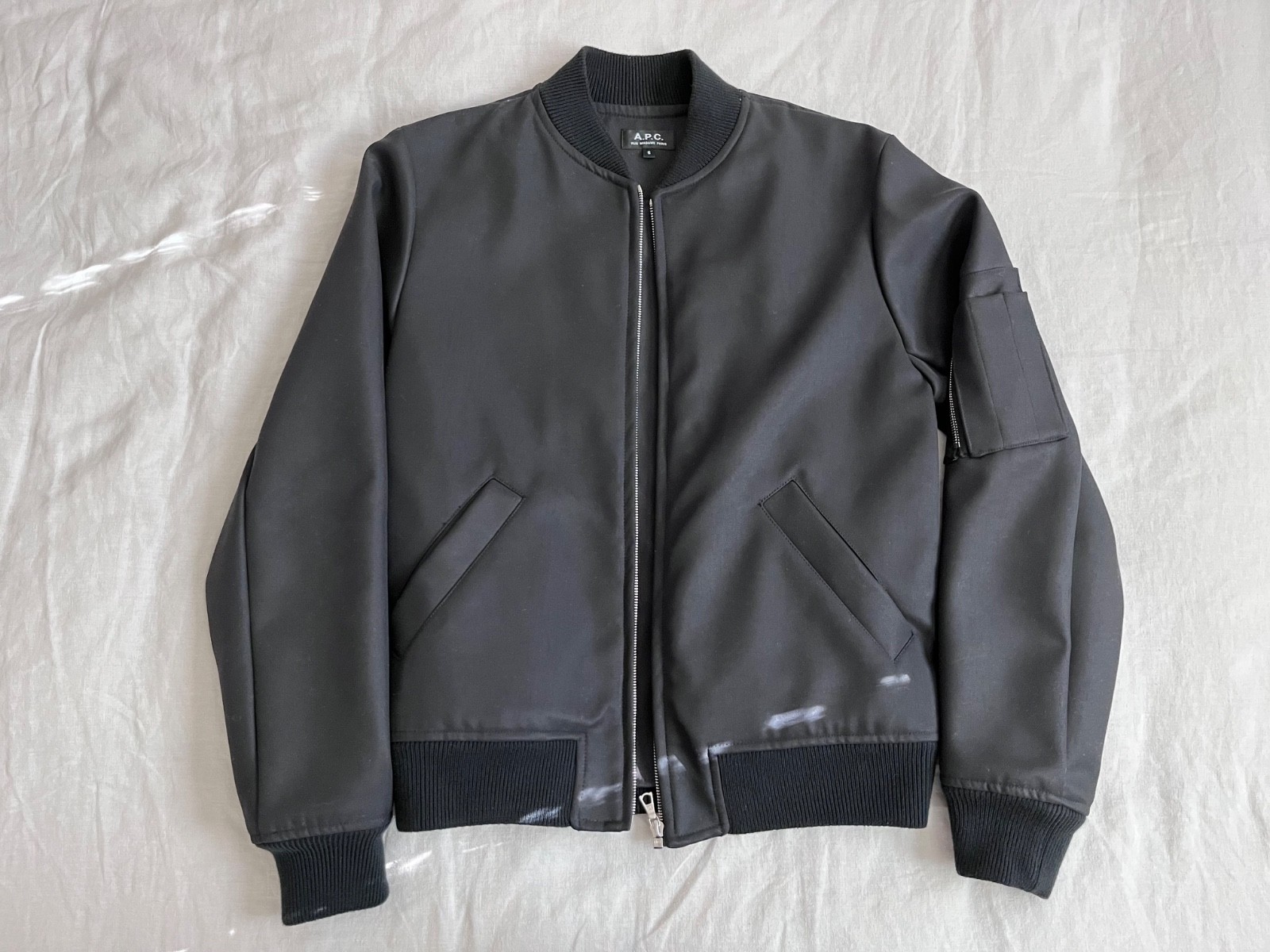 A.P.C. Signature Bomber Mens Small Black