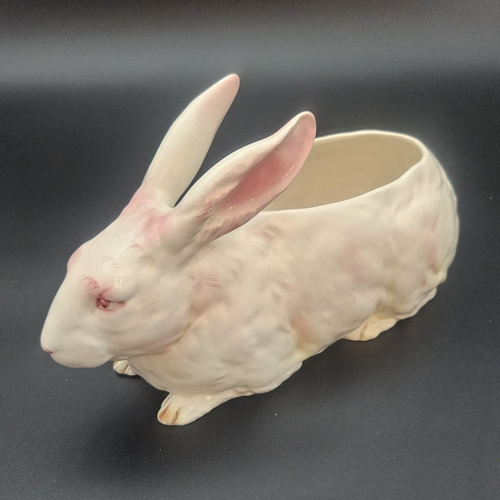 Lefton H2221 White & Pink Rabbit Shape Ceramic Planter, Japan | eBay