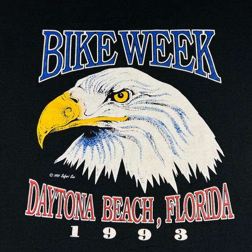 Daytona Beach Bike Week Vintage T Shirt Men's XXL 1993 Eagle Motorcycle Rally