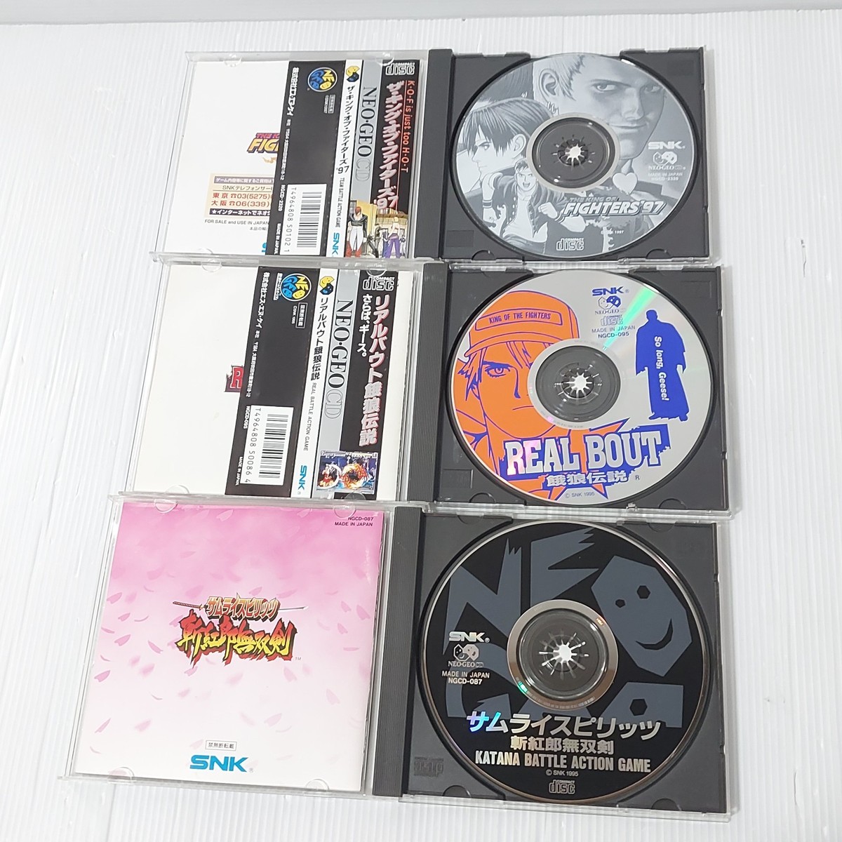 SNK NEO GEO CDZ Console CD-T02 with 3 games Tested Import Japan