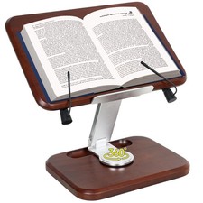 Book Stand for Reading,Adjustable Book Holder with 360° Rotating Bases,Foldab...