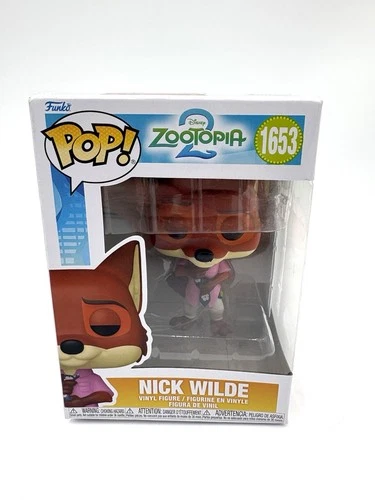 Funko Pop! Disney: Zootopia 2 Nick Wilde Figure #1653 And Pop Protector, NIB