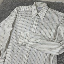 Penneys Towncraft Plus Shirt Men 17 37 Long Sleeve Button Up Vintage USA 60s 70s