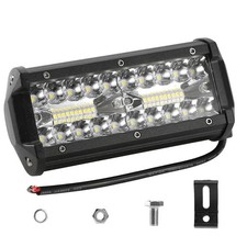 7in Led Light Bar 120w 12000lm Led Work Light Pods Offroad Driving Lights Ip67 W