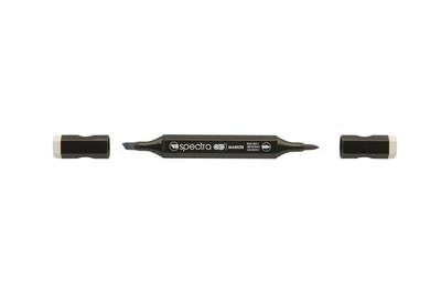 AD Marker Chartpak Spectra, Tri-Nib and Brush Dual-Tip, Basic Gray 1, 1 Each