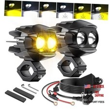 D7 LED Motorcycle Auxiliary Lights Kit 50W Motorcycle Fog Lights Kit 2-Pack