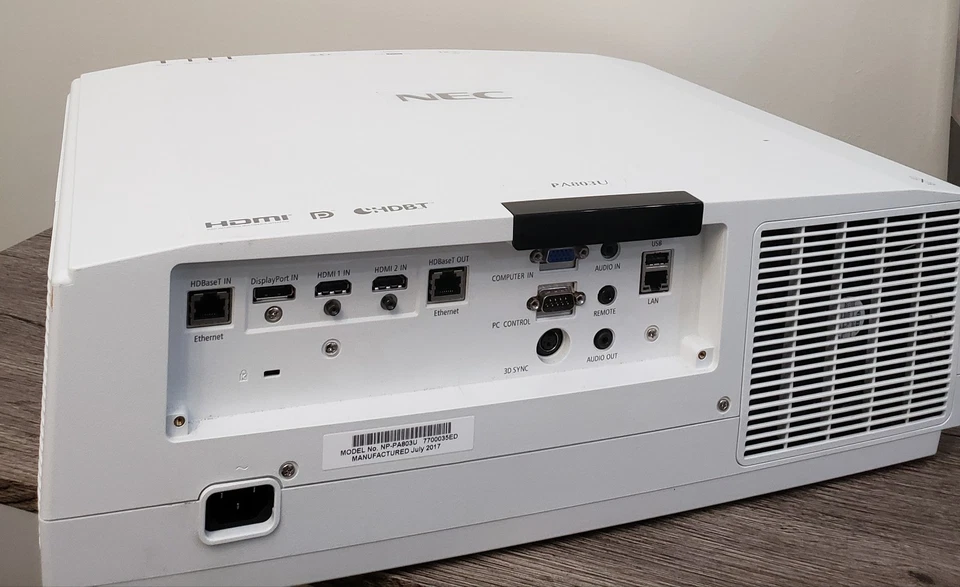 NEC NP-PA803U Projector, 8000 Lumens 1920x1200 ,New Lamp 0Hrs, New NP41ZL Lens - Image 4 of 4