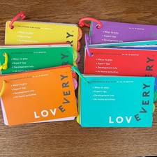 Lovevery Play Guides LOT OF 6, 3-4 M, 11-18 M, 34-39 M
