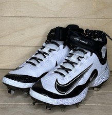 Nike Alpha Huarache Elite 4 Mid Men's Size 8 Baseball Cleats White FD2744-107
