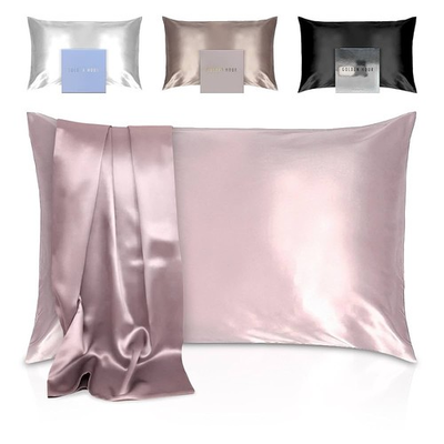 #ad Pink 100% Mulberry Silk Pillowcase 22 Momme Queen with Zipper Luxury Soft $26.99