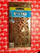 SPH614-RB Scroll Steel Plated Rubbed Bronze Finish Floor Register, 6"x14" New