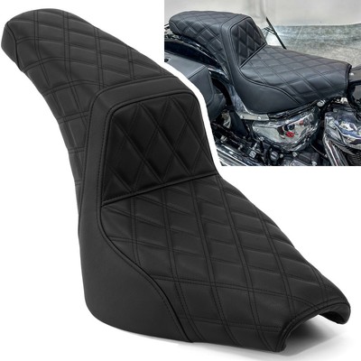 Black Driver Passenger Seat For Harley Softail Standard Slim Street-Bob 18-2024