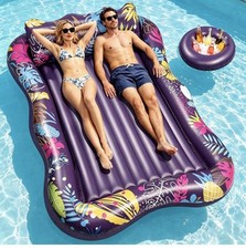 Extra Large Pool Floats Adult, 81" x 60" Inflatable Tanning Pool