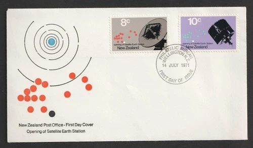 1971 New Zealand Satellite Earth Station FDC. Wellington First Day Cover