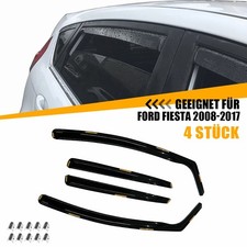 Auto Windabweiser Passend Für Ford Fiesta 2008-2017 Seitenscheiben 4-Tlg Schwarz