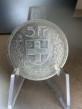 1923 Switzerland Silver 5 Francs Coin - Large Type 25g - Burkhard Shepherd
