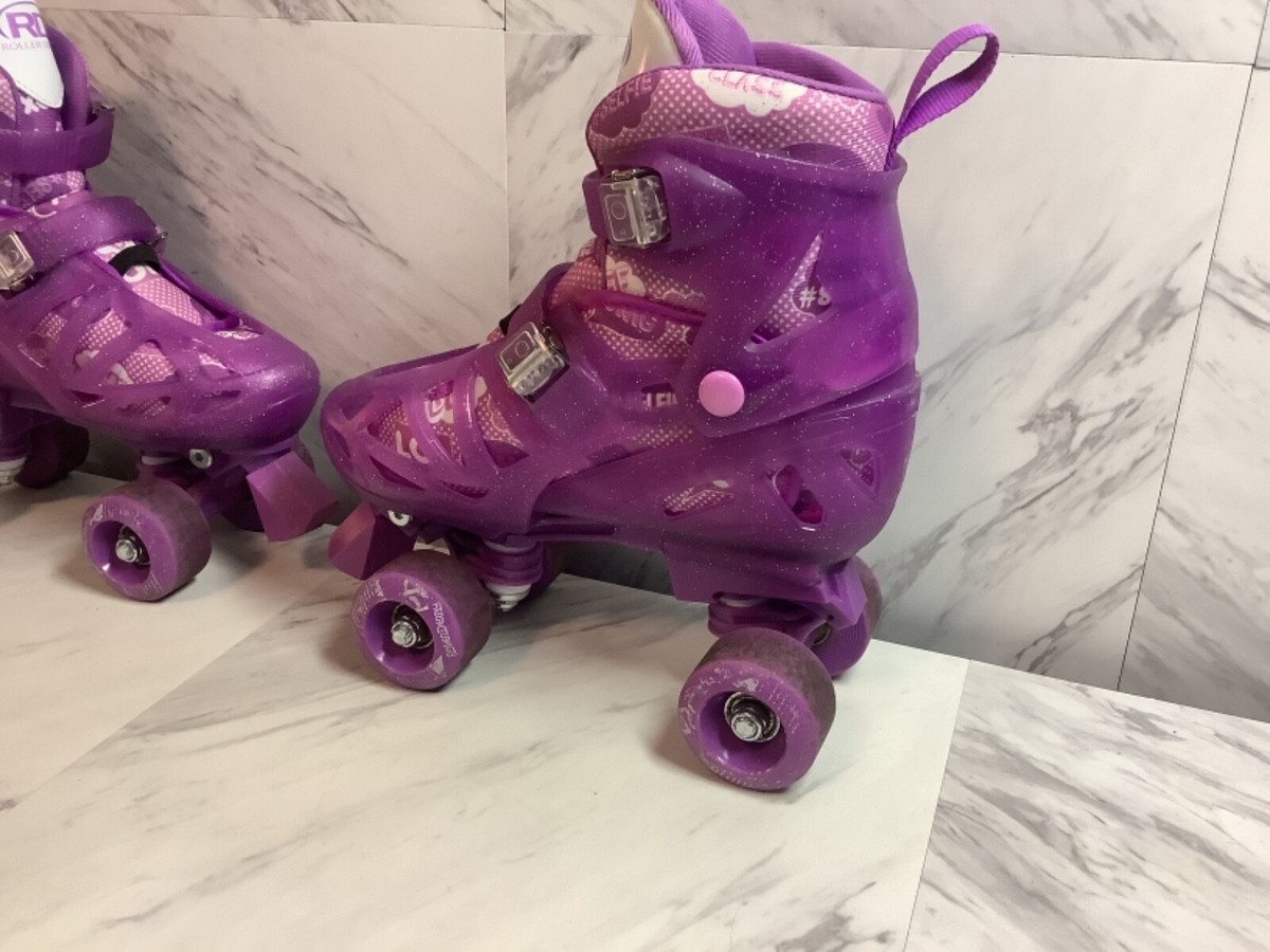 Roller Derby Rollerskates ,Quick Fit Purple Kids Skates Size