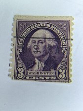 US Scott 720 Used George Washington 3c Stamp 1932 #720 Funny Cancellation Bicen