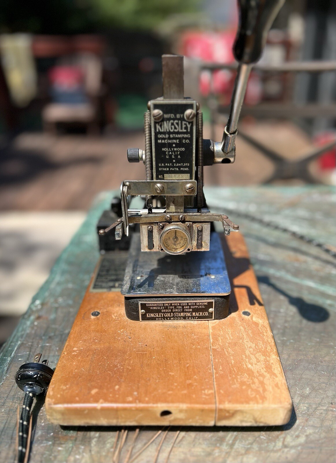 Kingsley Hot Foil Stamp Embossing Machine/ Vintage/tested