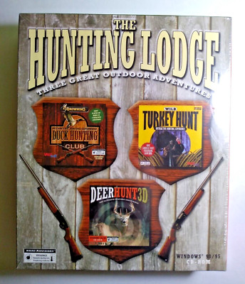 Deer Hunt 3D Duck Hunting Club Turkey Hunt (PC CD-ROM, 1998) BIG BOX BRAND NEW!