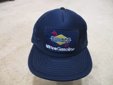 VINTAGE SUNOCO ULTRA GASOLINE MESH SNAPBACK PATCH TRUCKER HAT NOS