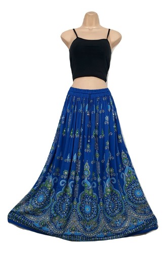 Sequin Party Skirt Summer Bohemian Maxi New Hippie Long 8 10 12 14 16 18 20 22 - Picture 14 of 85