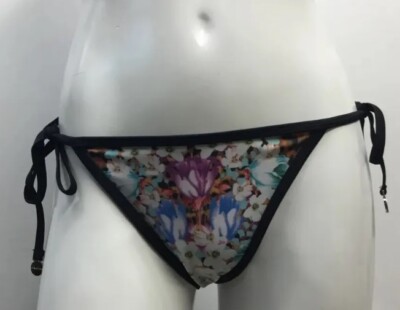 Minkpink Black Multicolor floral Bikini Bottom Women s Size Small,New.