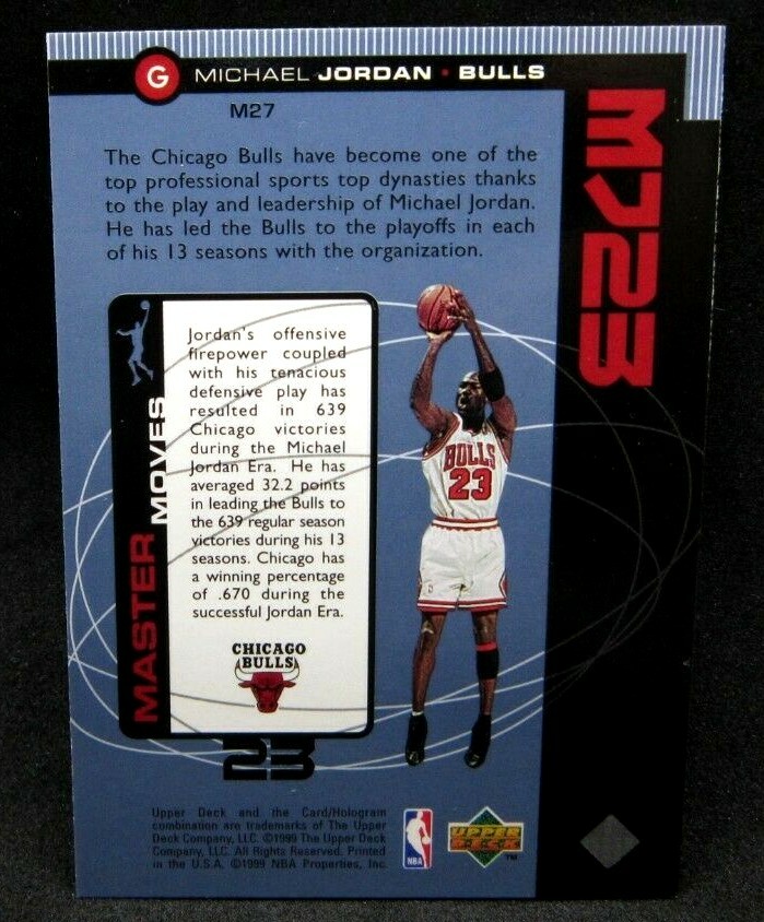 Michael Jordan 1998-99 Upper Deck MJ23 One Handed Slam Dunk Card
