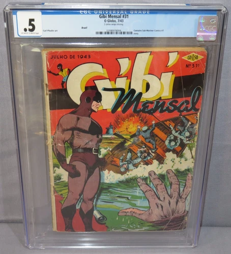 GIBI MENSAL #31 (Sub-Mariner Comics #7 story) CGC .5  O Globo 1943 Brazil