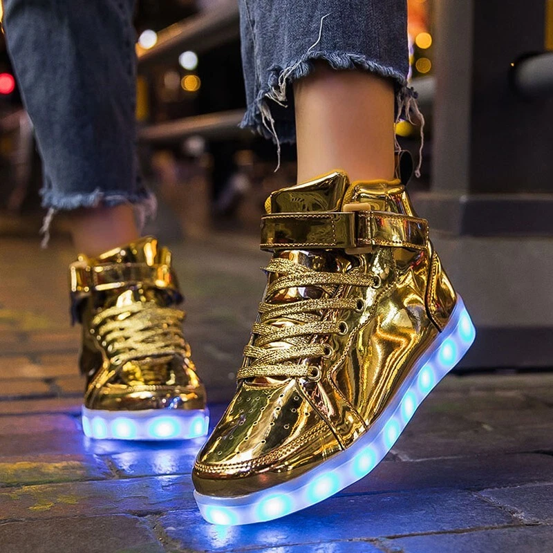 Kid's shoes Boys Sneaker Children Fashion Casual LED Lighted Golden Boots - Image 4 of 4