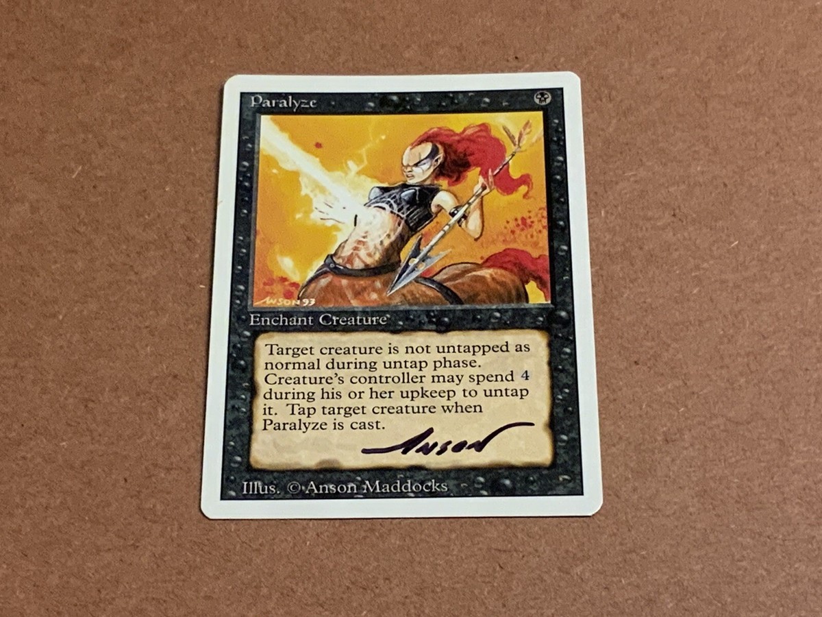 MTG Magic Paralyze Signed Artist Proof x1 Revised 3RD Anson MTG Magic Paralyze Signed Artist Proof x1 Revised 3RD Anson