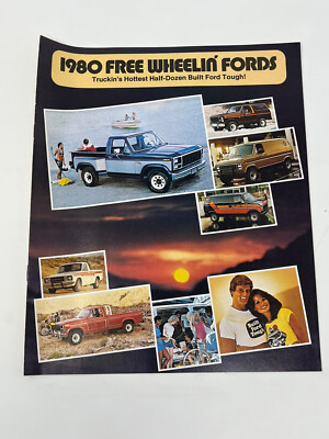 1980 Free Wheelin Fords Vintage Car Truck Original Sales Brochure Good Condition