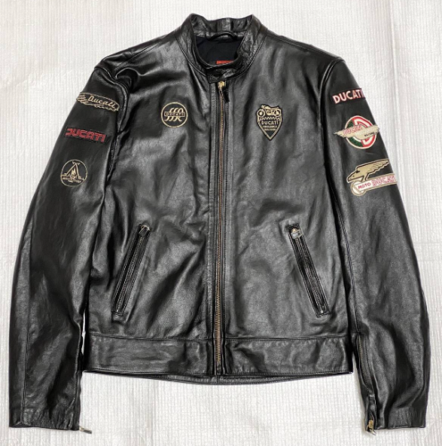 DUCATI × DAINESE 2007 Victory Memorial Bevel Imola Zip leather Jacket Size 46 - Afbeelding 1 van 9