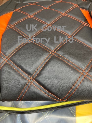 ORANGE BENTLEY VAN SEAT COVER FORD TRANSIT CUSTOM 2012-2023 A29 - Picture 7 of 8