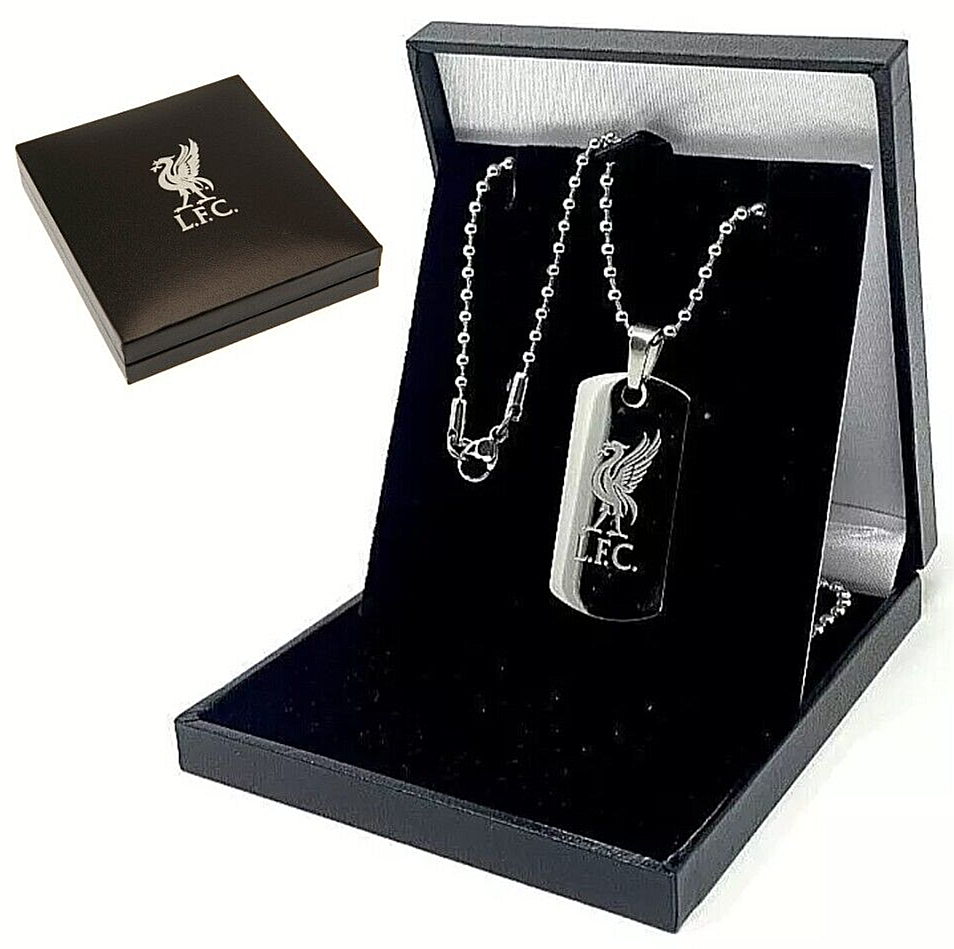 Jewellery | Engraved Liverbird Dog Tag And Chain | Liverpool FC - View #4