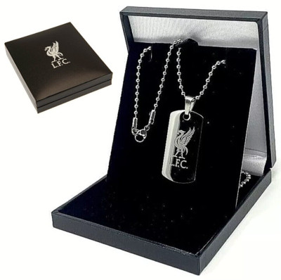 Jewellery | Engraved Liverbird Dog Tag And Chain | Liverpool FC - View #3