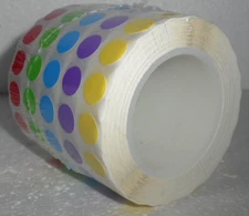 USA Scientific 9175-2100 Tough-Spots 5 Across 1/2" Multi Colored 5,000/Roll New