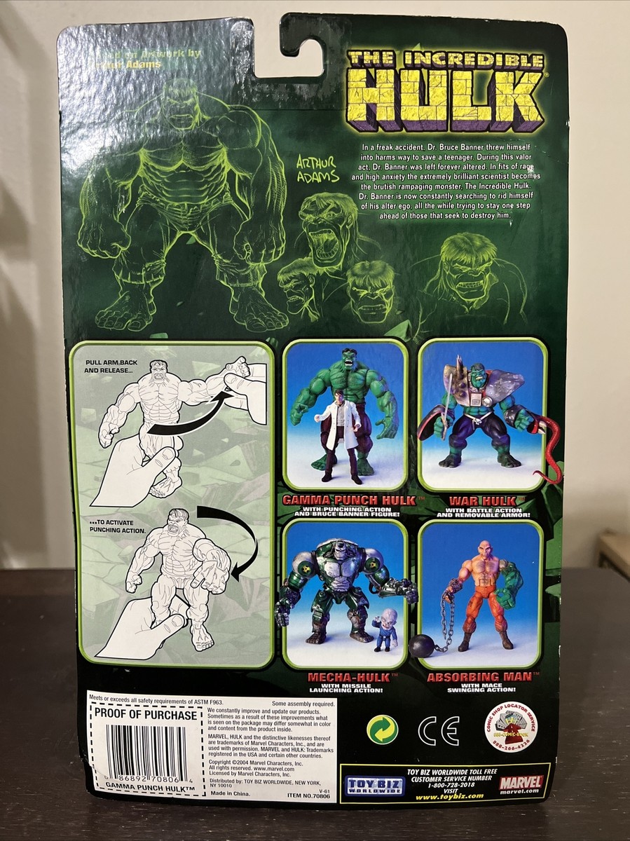 The Incredible HULK - Gamma Punch HULK and Bruce Banner ToyBiz
