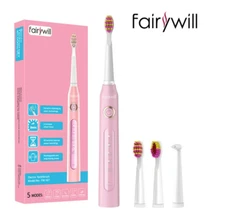 Sonic Rechargeable Electric Toothbrush Brush Heads USB Charger Clean Teeth Denta