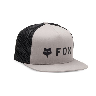 Fox Racing Herren Snapback Flat Peak Trucker Cap ~ Absolute Mesh grau