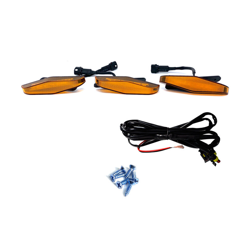 3PCS Grill Lights Fit 201421 Toyota 4Runner TRD PRO Amber LED Grille s