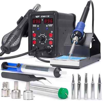 #ad #ad WEP 750W Soldering Iron Station Kit Hot air gun Rework Station Tool $45.99