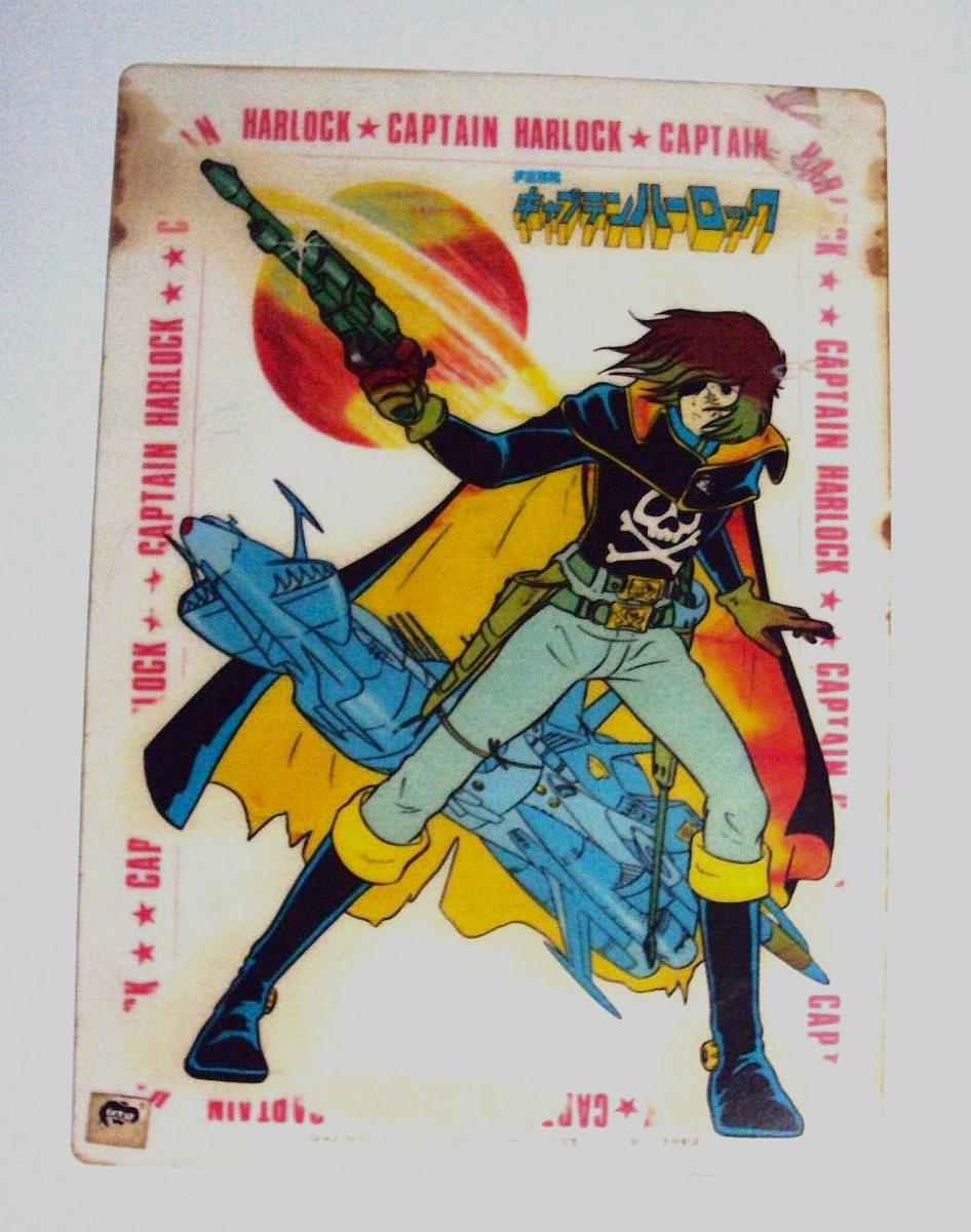 Captain Harlock shitajiki Plastic Board 1980 Leiji Matsumoto Space