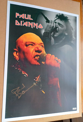 IRON MAIDEN PAUL DIANNO SIGNED BOOK OF THE BEAST SIGNED/AUTOGRAPH NUMBER POSTER