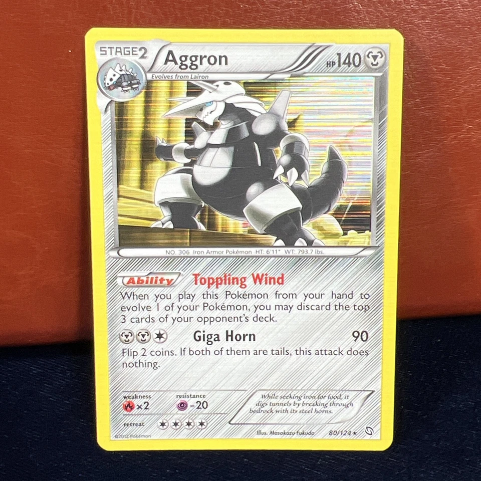 Aggron 80/124 Holo Rare Dragons Exalted Pokemon Card - Image 2 of 4